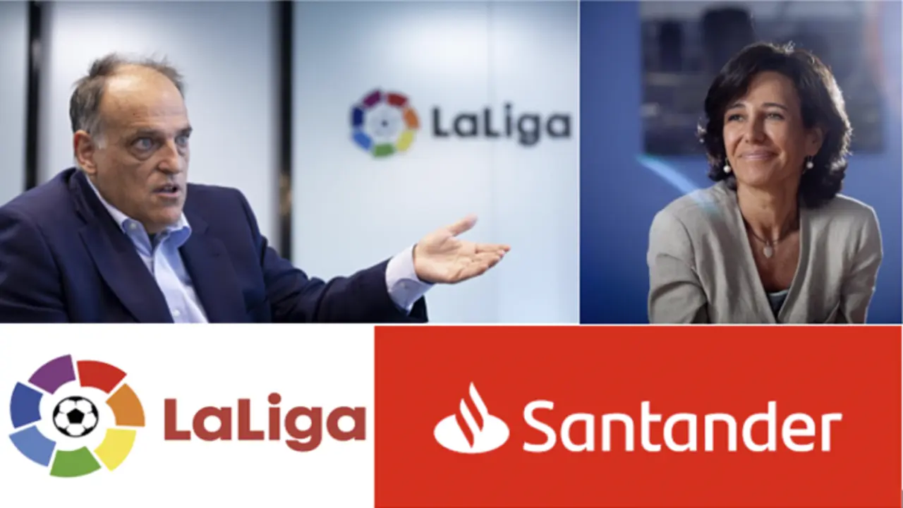 Javier Tebas y Ana Botín. / Mundiario