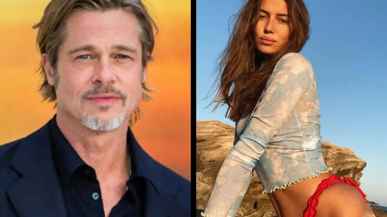 Brad Pitt, actor; y Nicole Poturalski, modelo. RR SS.