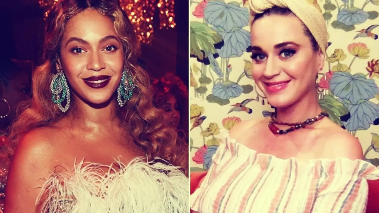 Beyonc&eacute; y Katy Perry, celebridades. RR SS.