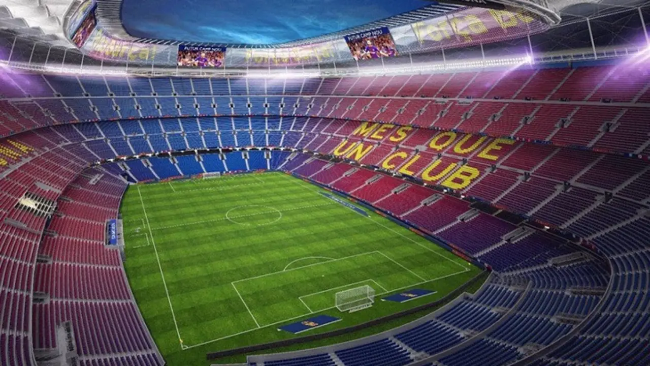 Una imagen de c&oacute;mo podr&iacute;a cubrirse el Camp Nou, el estadio del FC Barcelona. / Barcelona.es
