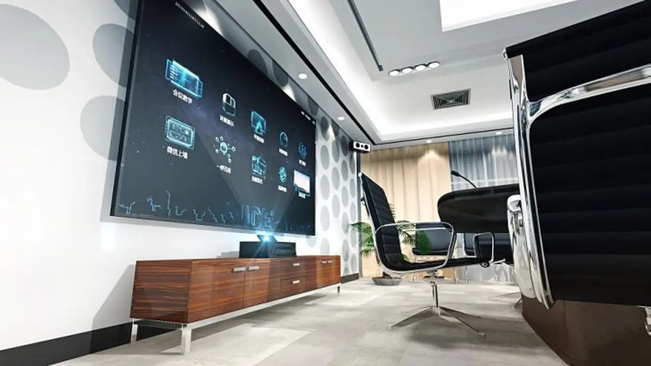 Pantalla en oficina de conferencias. / Pixabay