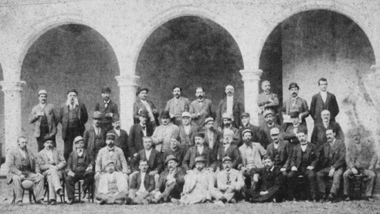 Componentes de la Junta de Defensa de Coru&ntilde;a, detenidos en el Cuartel de Santo Domingo, 1893