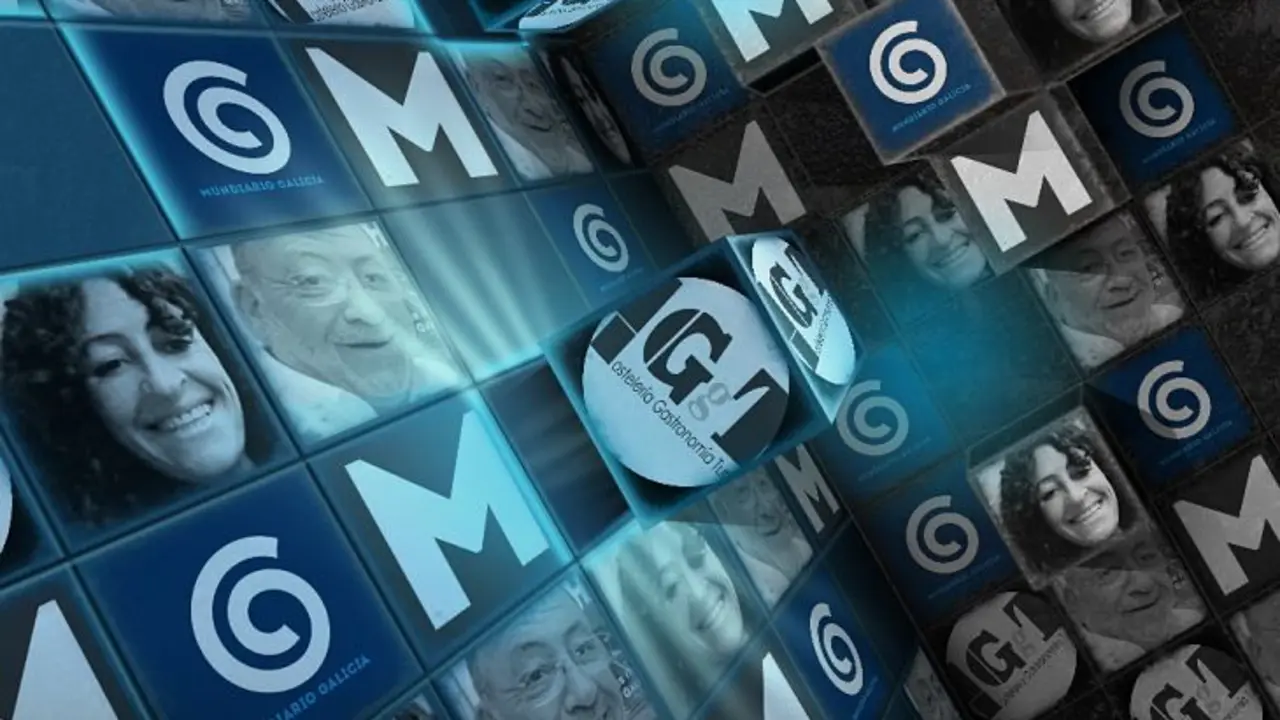 María Campos y Guillermo Campos con los logos de HGgT, la edición GALICIA y MUNDIARIO. / Mundiario