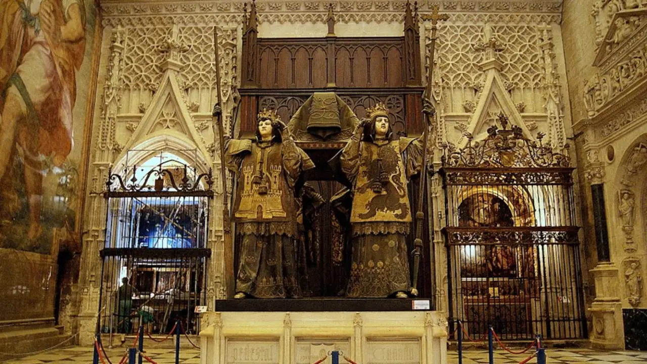 Sepulcro de Crist&oacute;bal Col&oacute;n en Sevilla.