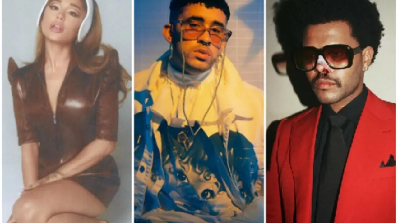 Ariana Grande, Bad Bunny y The Weeknd. RR SS. 