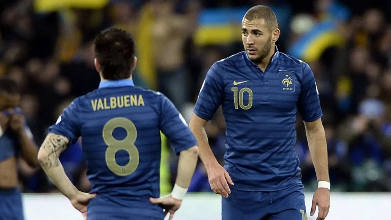 Benzema y Valbuena cuando coincidieron en la Selecci&oacute;n Francesa. / Archivo Mundiario