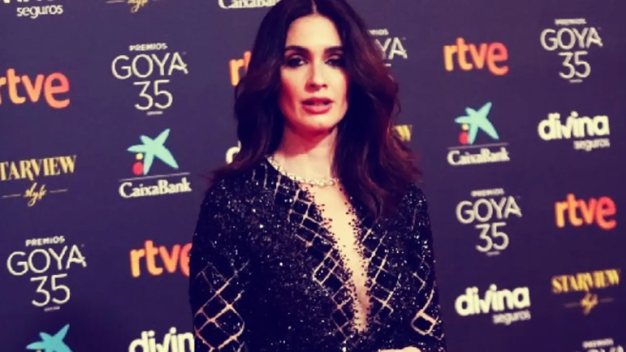 Paz Vega, actriz, en la alfombra roja de los Premios Goya 2021. Instagram. (1)