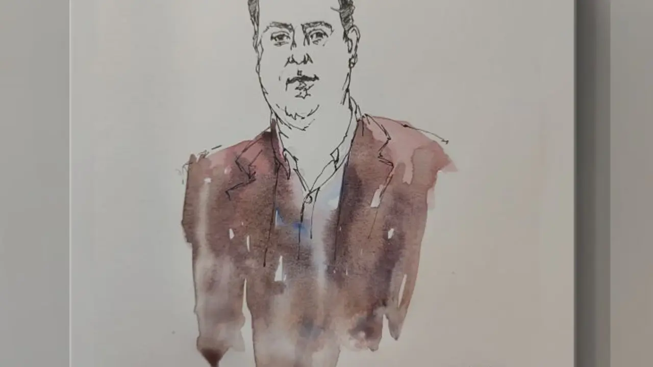 Valent&iacute;n Gonz&aacute;lez Formoso. / Dibujo de Mar&iacute;a Eiras