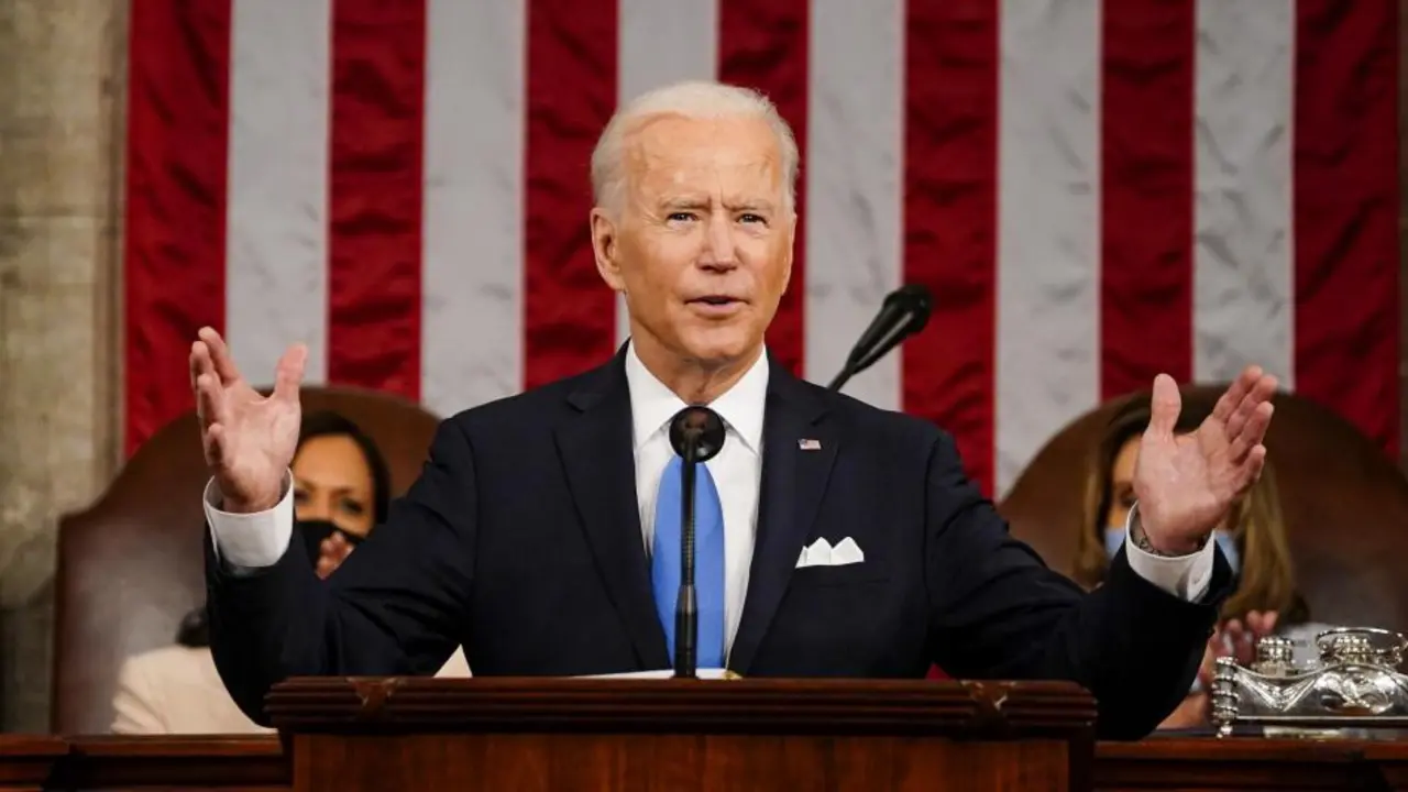 El presidente Joe Biden habla en la C&aacute;mara de Representantes. / Twitter