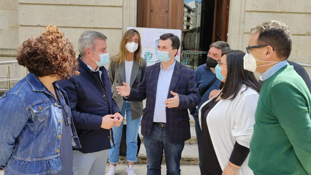 Gonzalo Caballero en Ponteareas./ PSdeG-PSOE