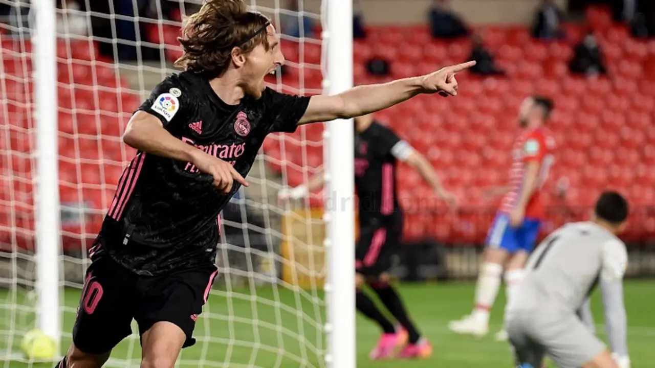 Luka Modric, celebra a lo grande. realmadrid.com