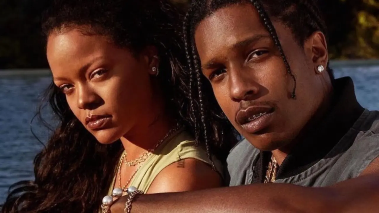 Rihanna, cantante; y ASAP Rocky, rapero. / Instagram.