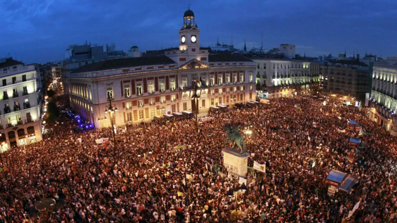 15-M en Madrid. / RTVE