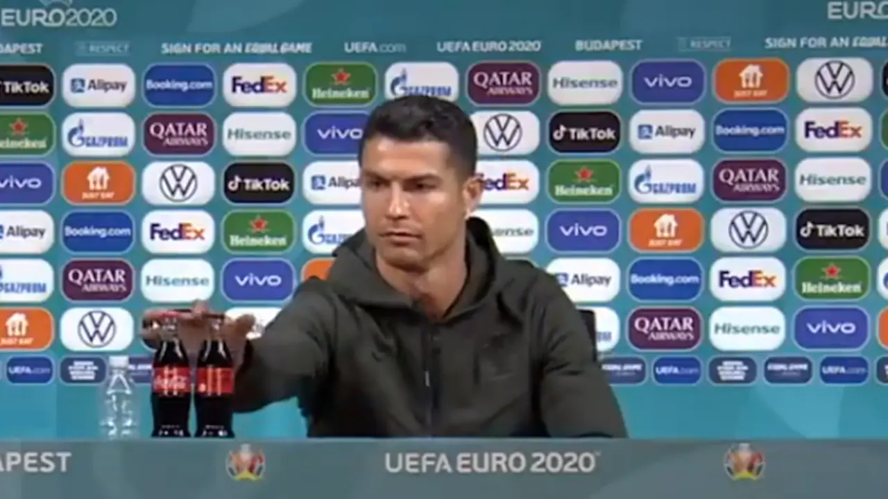 Cristiano Ronaldo en una rueda de prensa. / Captura de video RRSS