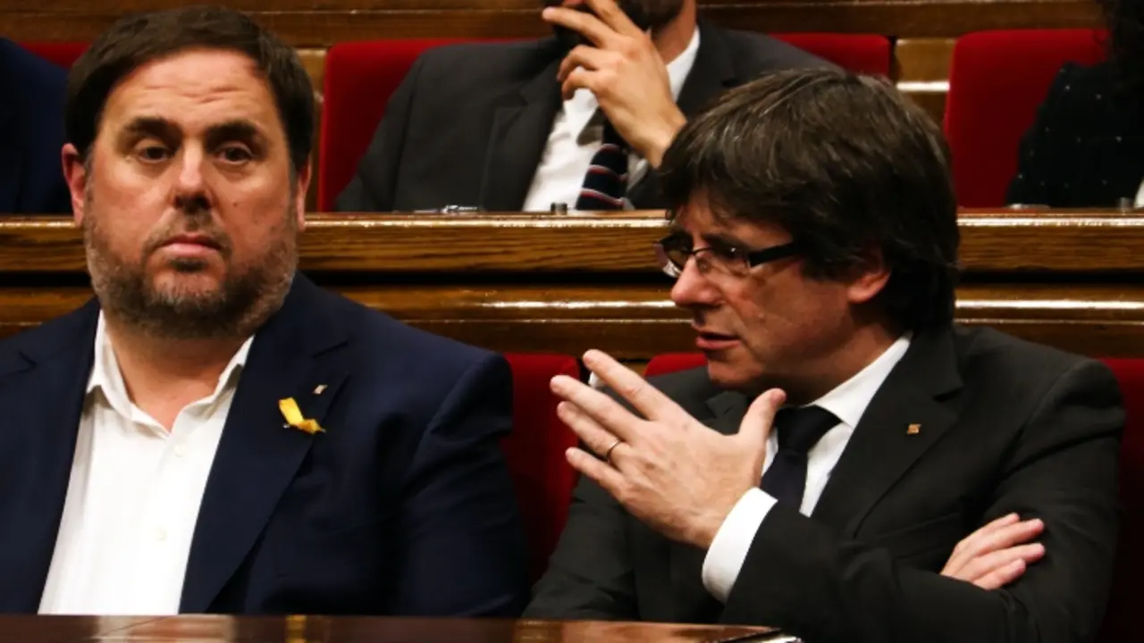 Oriol Junqueras y Carles Puigdemont. / RR SS