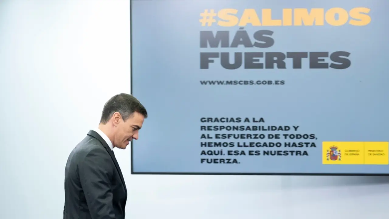 Pedro S&aacute;nchez anuncia una nueva y &uacute;ltima pr&oacute;rroga del Estado de alarma. / Pool Moncloa