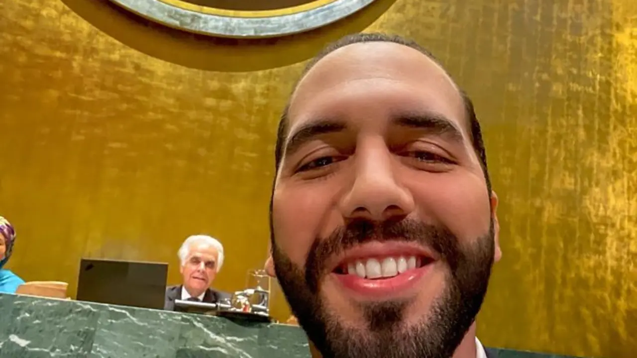 Nayib Bukele durante un discurso en la ONU. / @nayibbukele