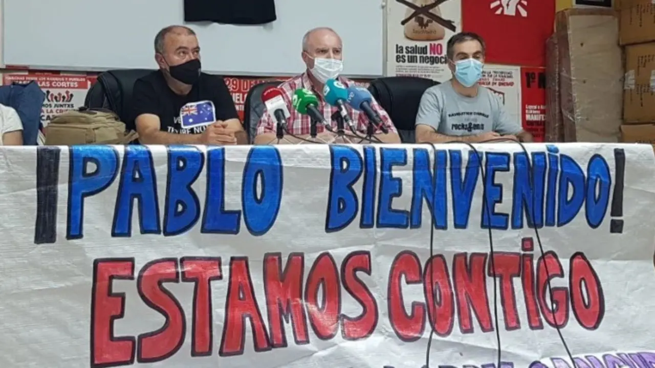 Pablo Costas Villar en rueda de prensa. Twitter @SoliObrera