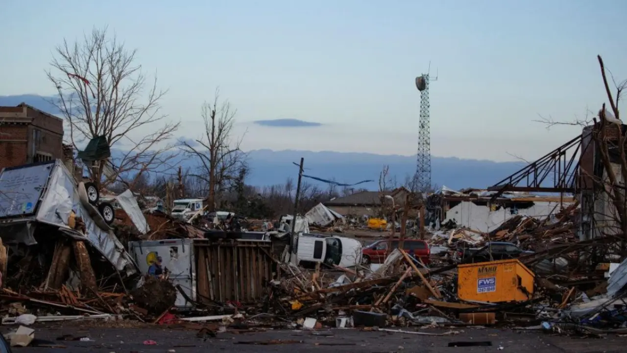 Zonas afectadas por los tornados en EE UU. / Twitter @UniNoticias