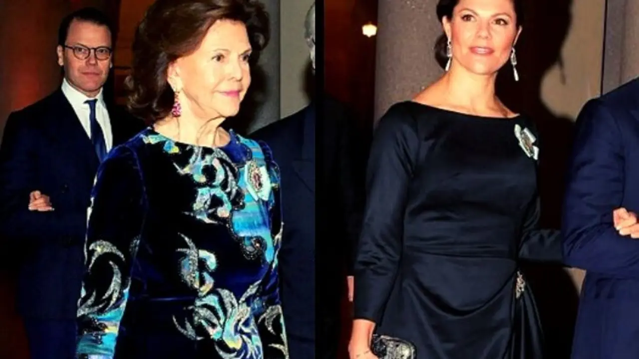 Reina Silvia de Suecia y la princesa heredera Victoria. RR SS.