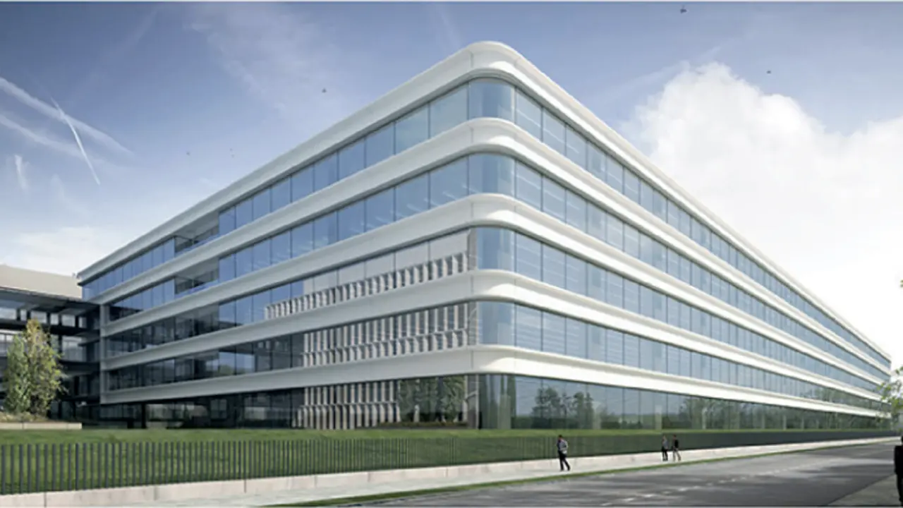 Simulaci&oacute;n del edificio de Zara de 170.000 metros cuadrados de nueva creación. / Mundiario