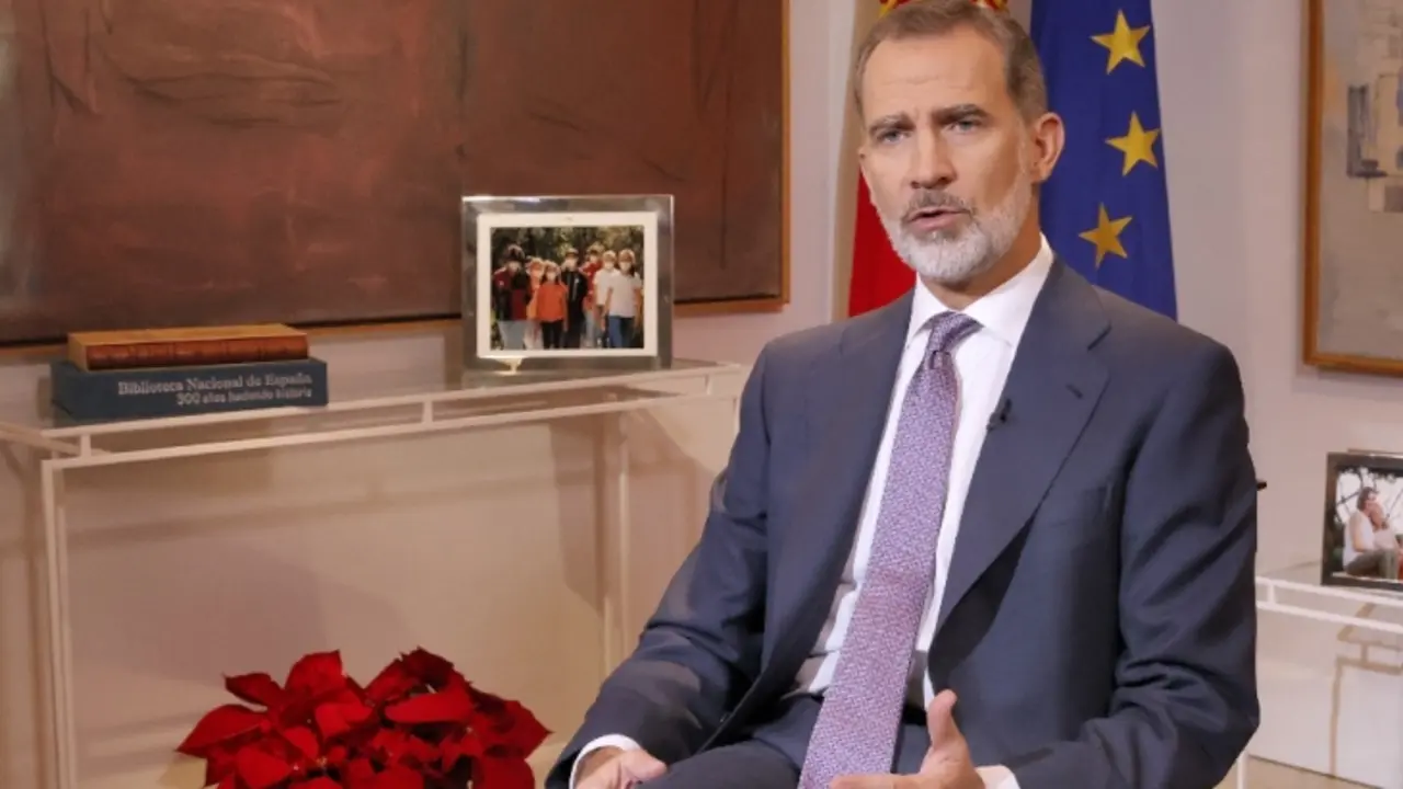 Felipe VI en su mensaje de Navidad de 2021. / Mundiario