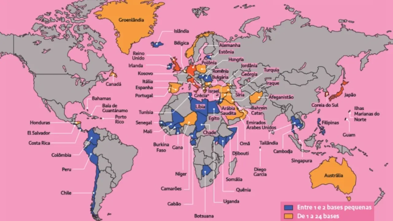 Bases militares de EEUU en el mundo.