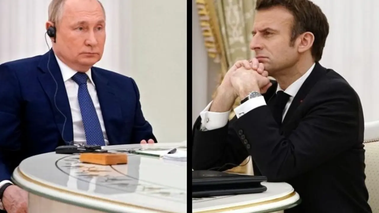 Vlad&iacute;mir Putin, presidente de Rusia; y Emmanuel Macron, presidente de Francia. / RR SS.