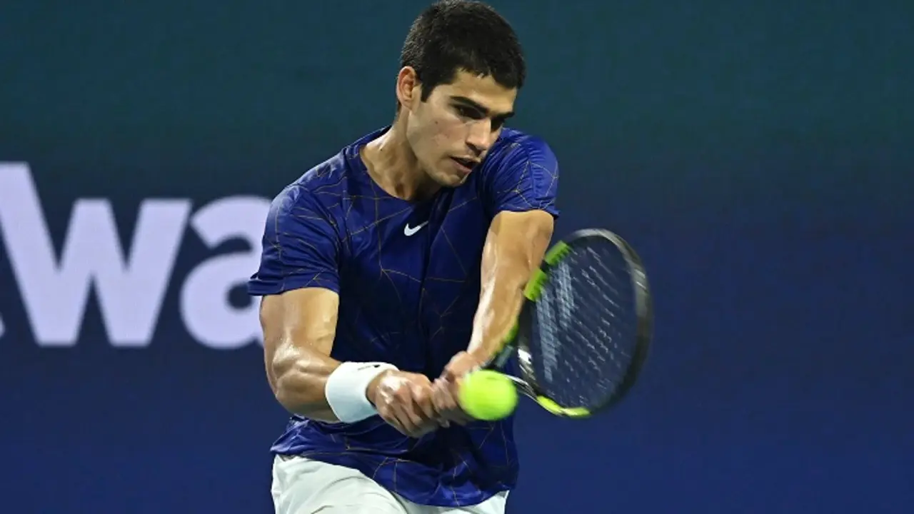 Carlos Alcaraz, segundo finalista m&aacute;s joven en llegar a la final del Miami Open. / @ATPTour_ES
