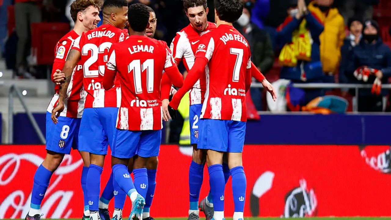 Jugadores del Atl&eacute;tico de Madrid celebran el tanto de Joao F&eacute;lix. / Foto: atleticodemadrid.com