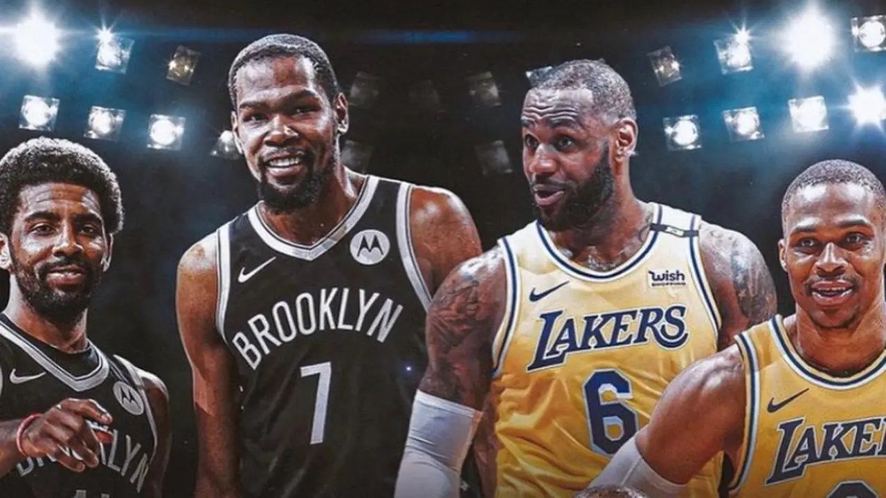 Lakers y Nets, dos de las franquicias con m&aacute;s estrellas en sus plantillas. / Foto: Mundiario
