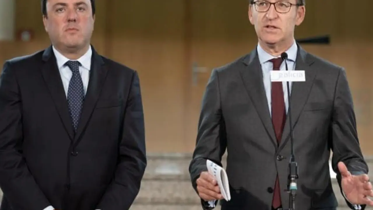 Formoso y Feij&oacute;o, en una comparecencia en octubre de 2019 antes de las elecciones generales. / Xunta de Galicia