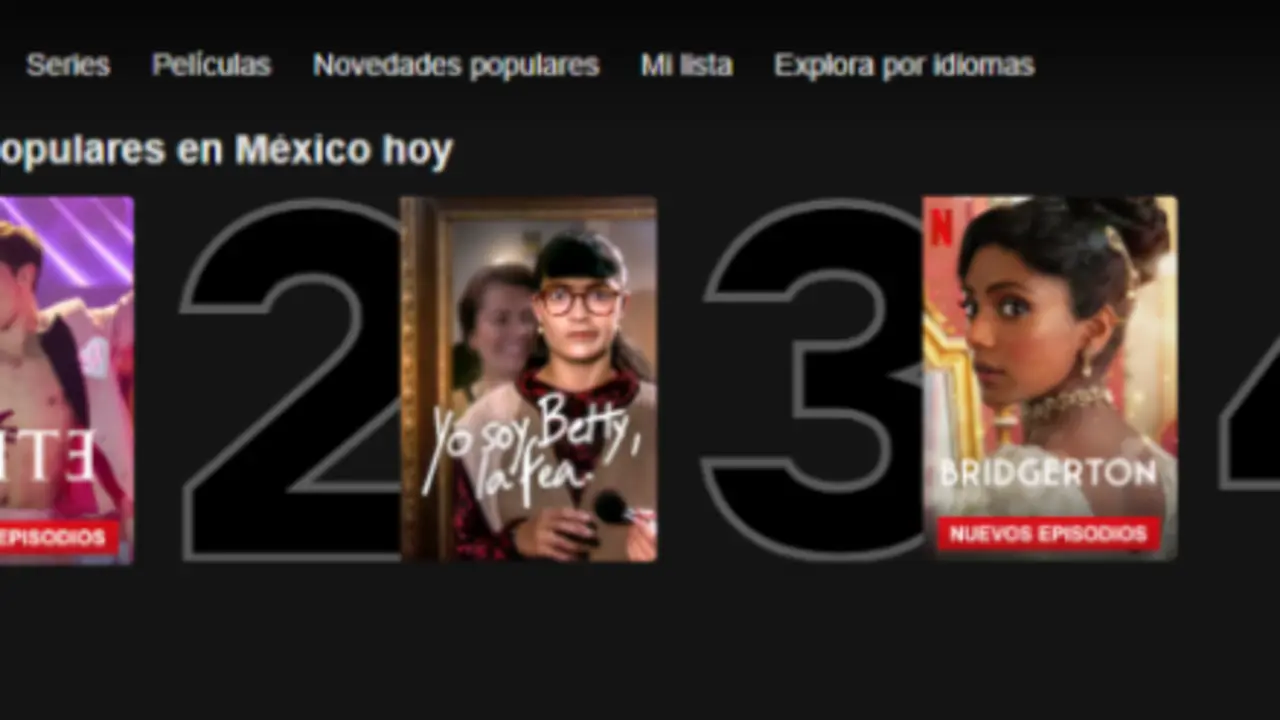 Yo soy Betty, La fea en el top 10 de lo m&aacute;s visto / Netflix