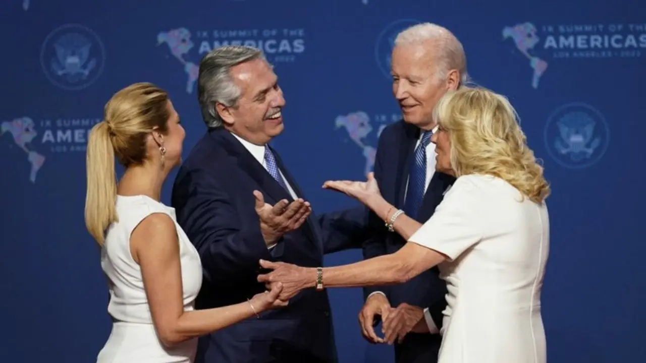 Alberto Fern&aacute;ndez, presidente de Argentina y Joe Biden, presidente de EE UU. / RR.SS.