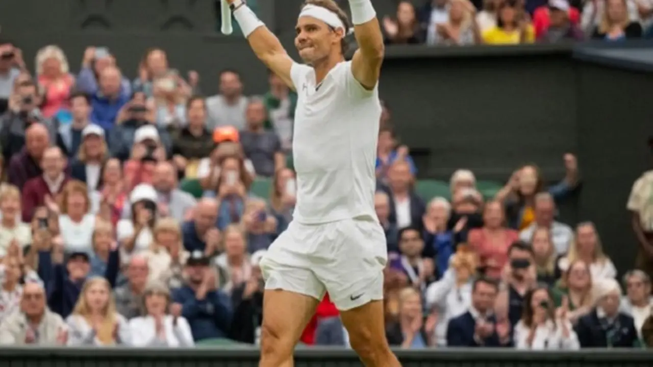 Rafael Nadal ya es el cuarto tenista con m&aacute;s de 300 victorias en Grand Slam. / @Wimbledon