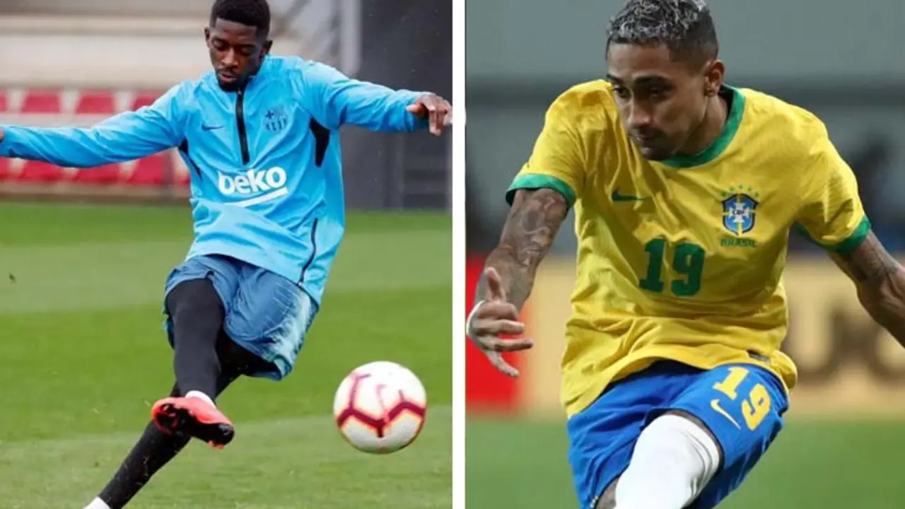 Ousmane Demb&eacute;l&eacute; y Raphinha. / Rafael Adolfo V&aacute;squez