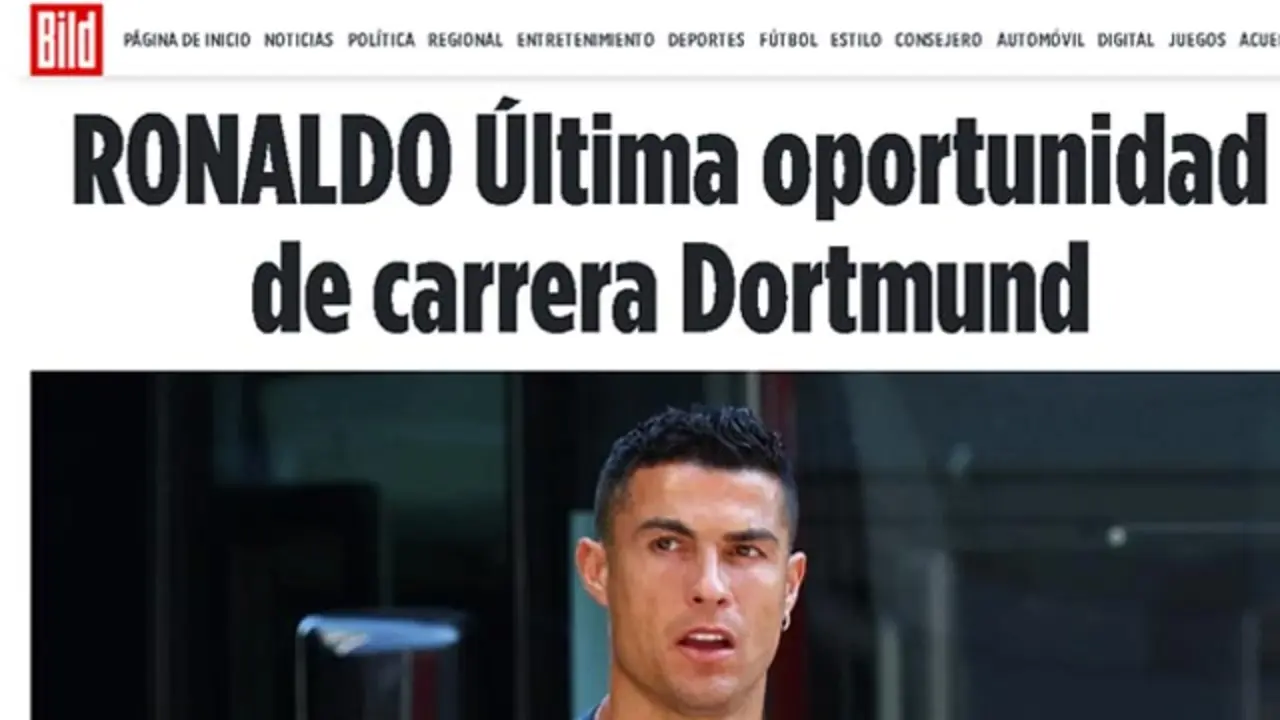 Cristiano Ronaldo en la portada de la secci&oacute;n de deportes de Bild. / Bild