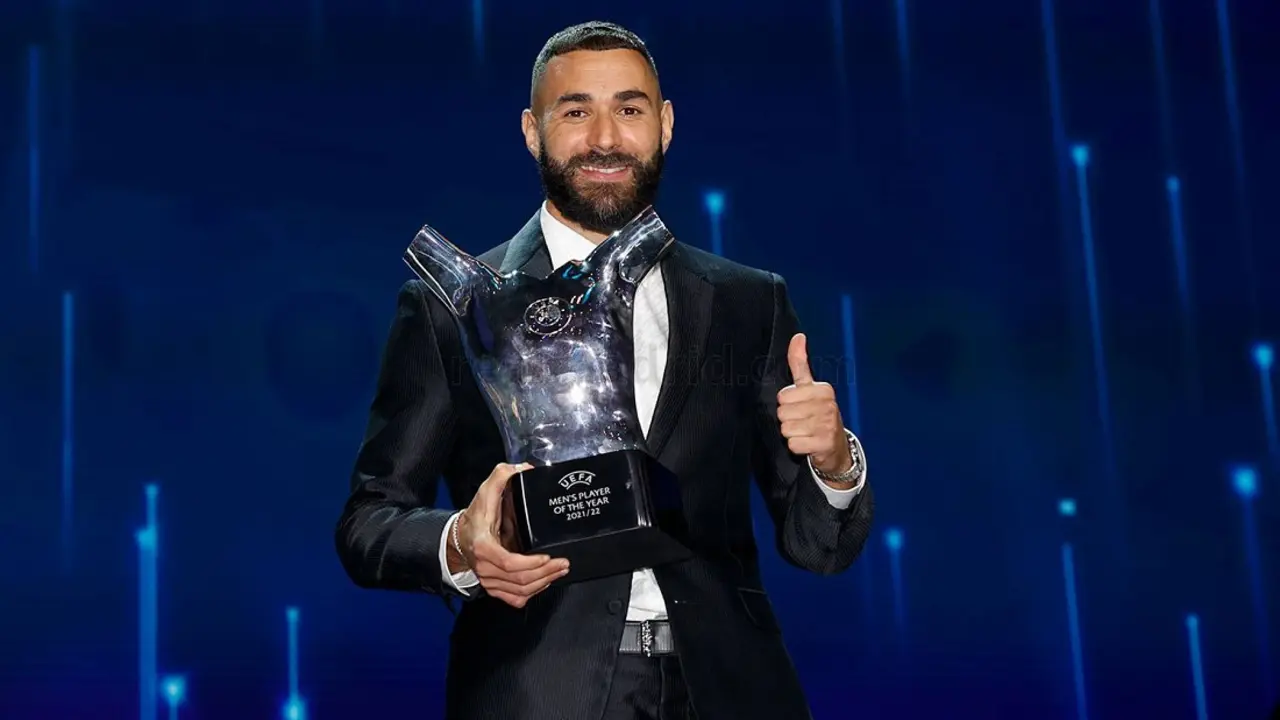 Karim Benzema elegido como el mejor jugador de Europa. realmadrid.com