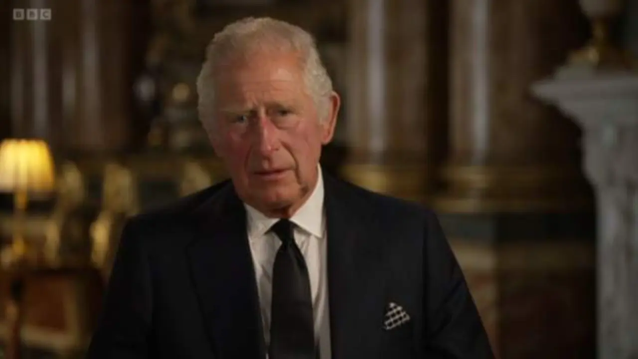 El Rey Carlos III en su primer discurso a la naci&oacute;n. / BBC