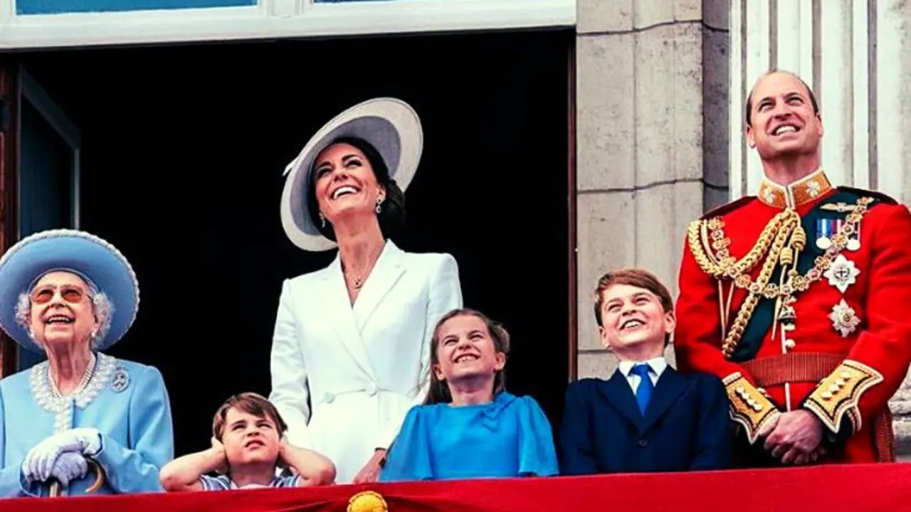Guillermo y Kate de Gales junto a Isabel II. / RR SS.