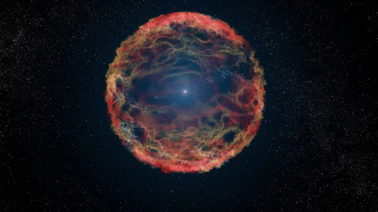 Supernova 1993J en la galaxia M81 tomada por el Hubble. / NASA