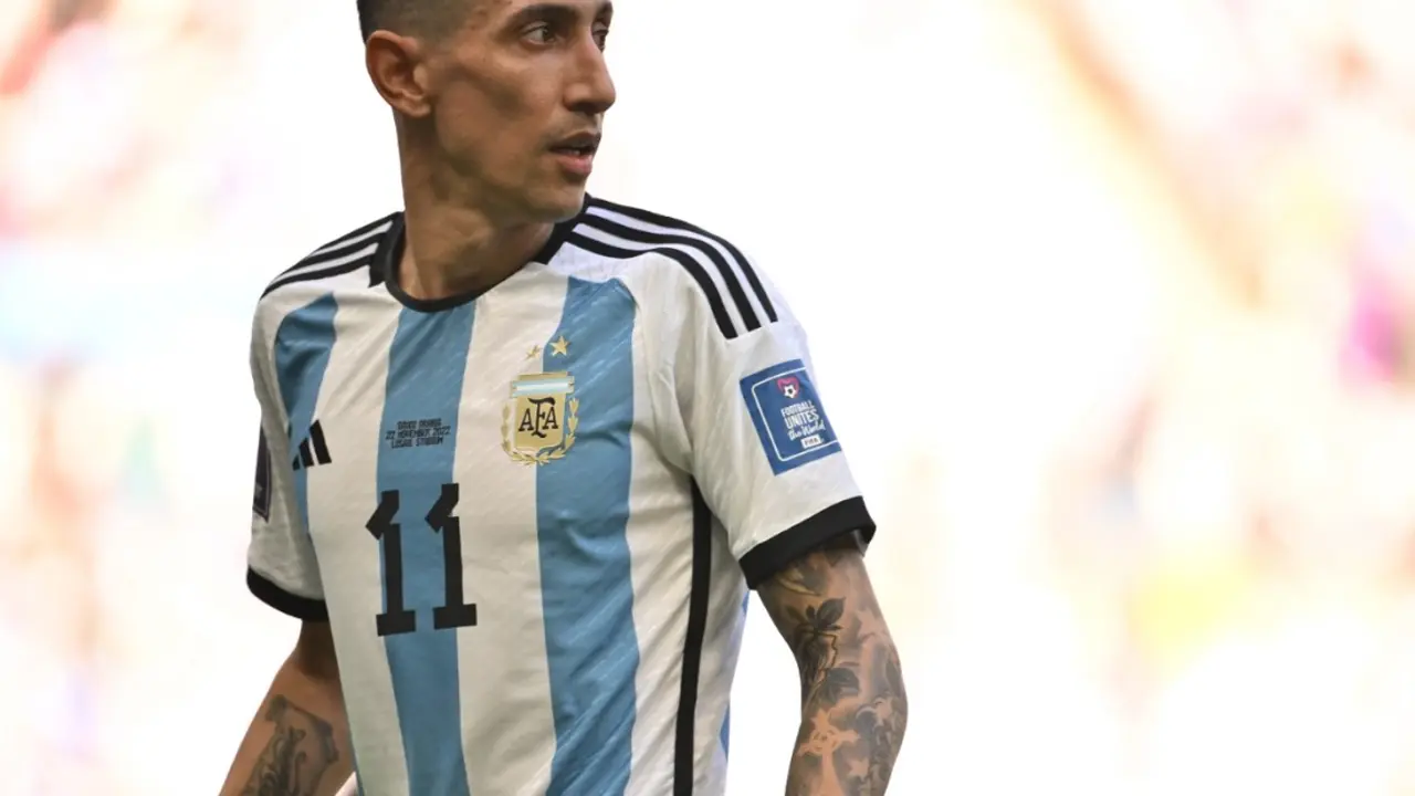 &Aacute;ngel Di Mar&iacute;a, extremo de Argentina. @Argentina