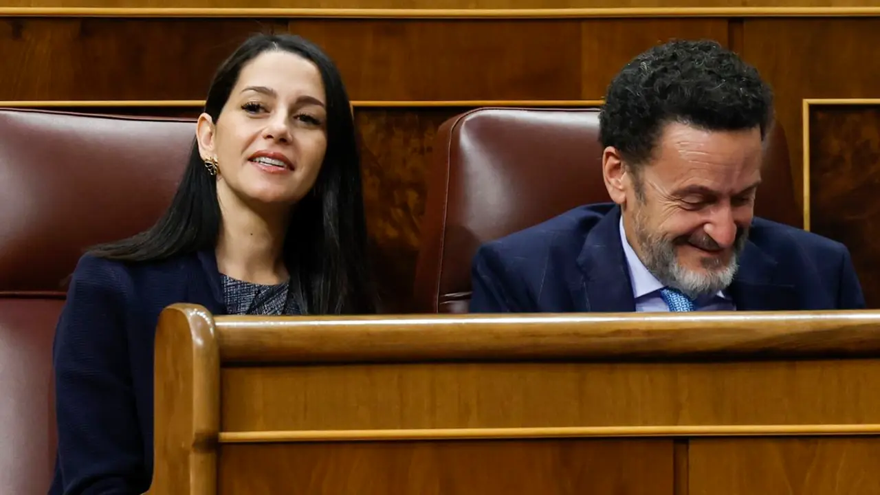 In&eacute;s Arrimadas y Edmundo Bal en el Congreso. / RR.SS.