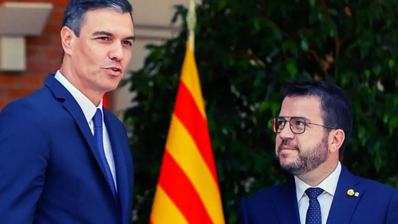 Pedro S&aacute;nchez, presidente de Gobierno de Espa&ntilde;a, y Pere Aragon&egrave;s, presidente de la Generalitat de Catalu&ntilde;a. / RR SS
