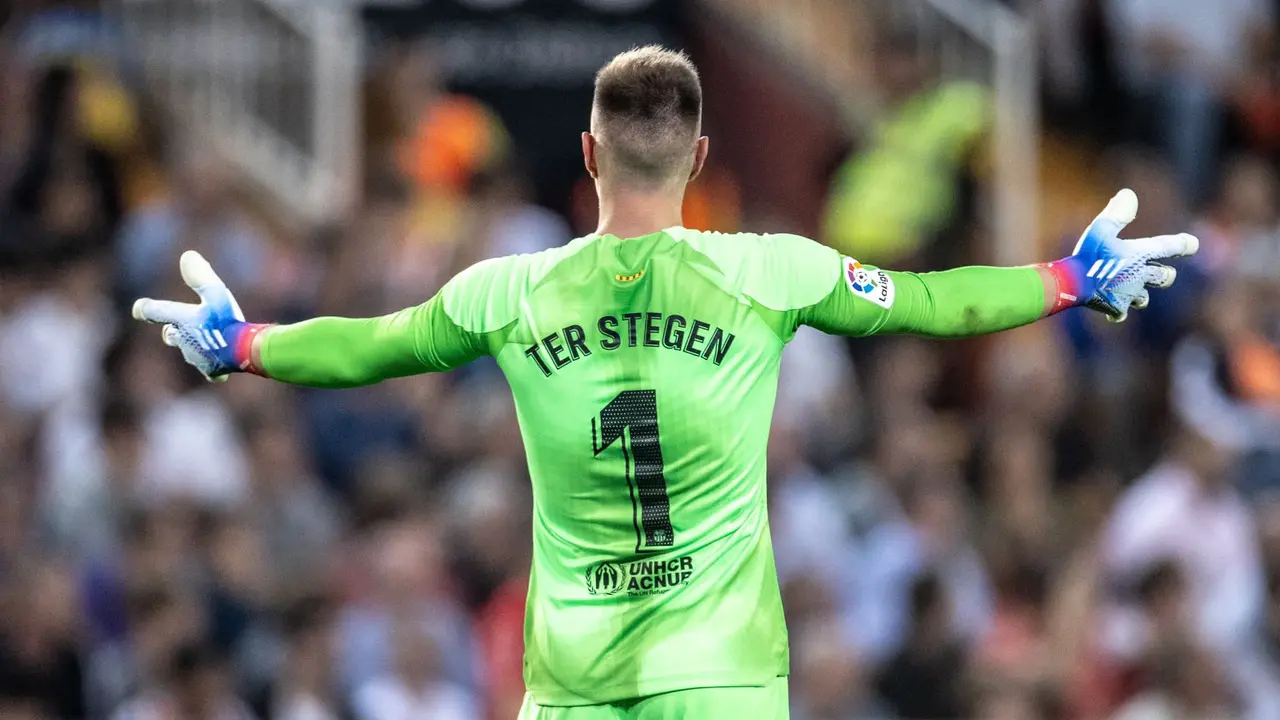 Ter Stegen en un partido con el Barcelona. / @mterstegen1