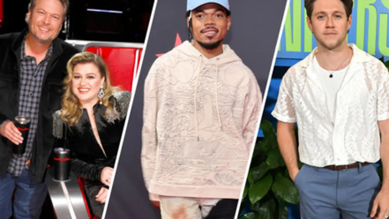 Kelly Clarskson, Blake Shelton, Chance The Rapper y Niall Horan. / NBC
