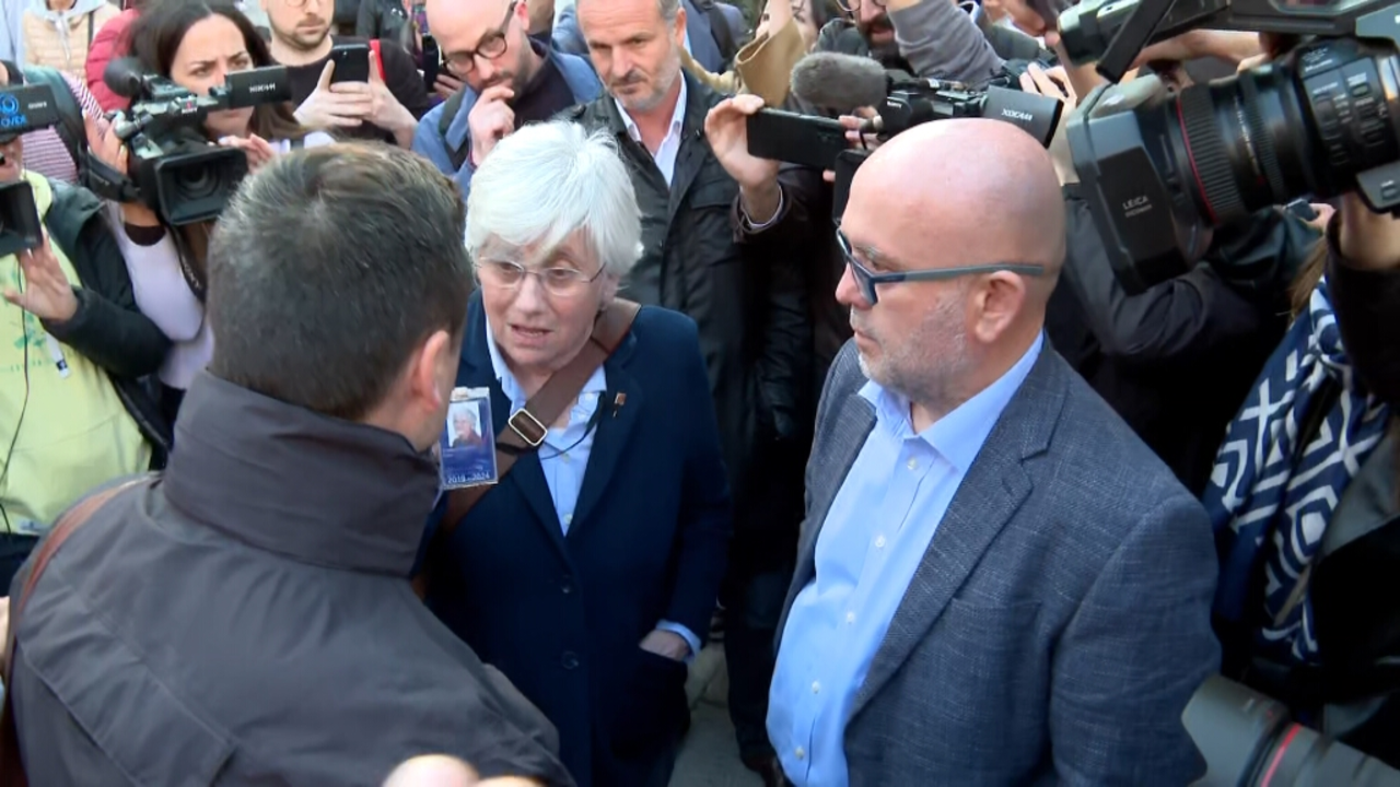 Clara Ponsat&iacute; en su regreso a Barcelona. / RR.SS.