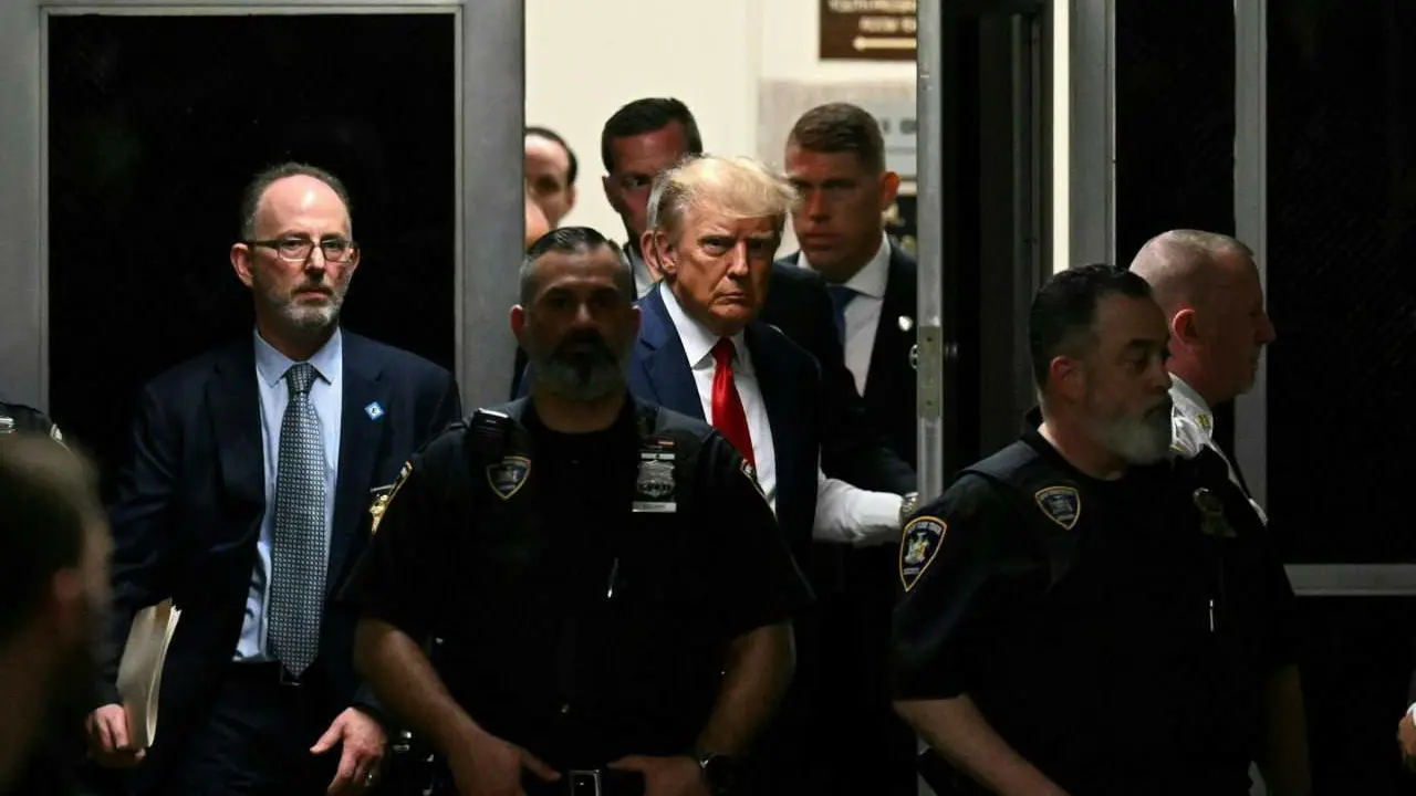 Donald Trump en la corte de Manhattan, en Nueva York, EE UU. / RR SS