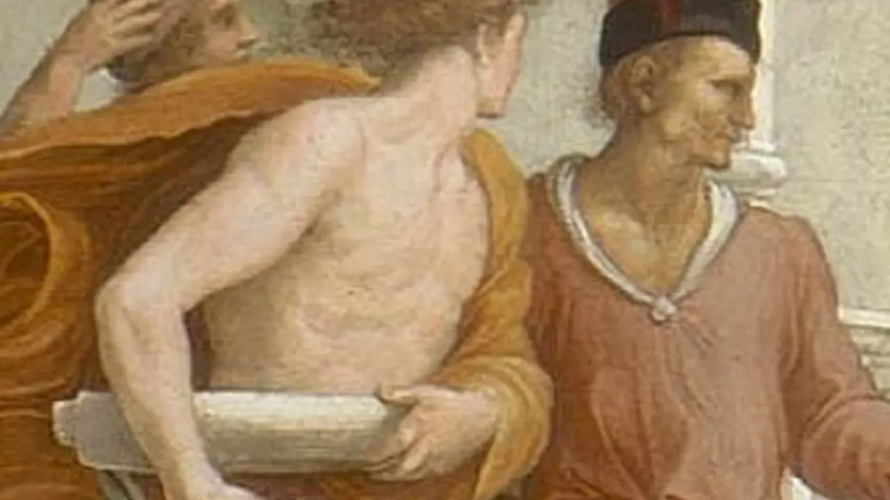 Diagoras de Melos en la Escuela de Atenas./ Wikipedia