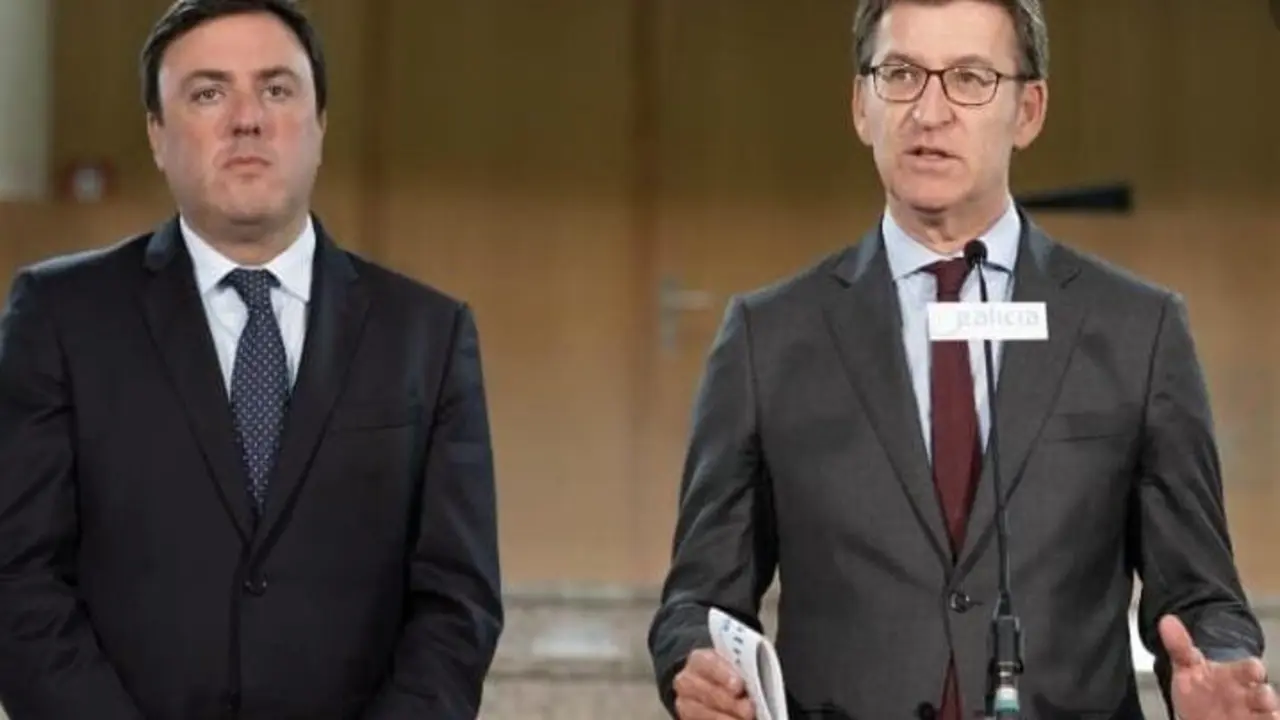 Formoso y Feij&oacute;o, en una comparecencia en octubre de 2019 antes de las elecciones generales. / Xunta de Galicia